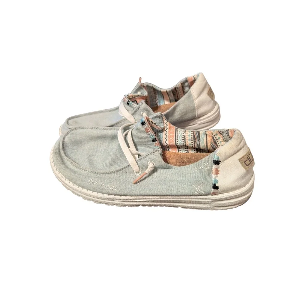 Hey‎ Dude Wendy Boho Light Denim US Women's 8 - EU 39